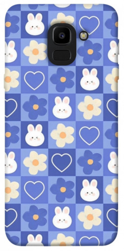 Чохол itsPrint Кролики-квіточки для Samsung J600F Galaxy J6 (2018)