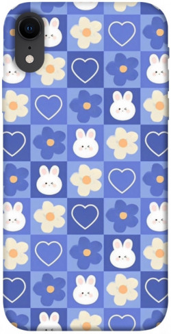 Чехол itsPrint Кролики-цветочки для Apple iPhone XR (6.1")