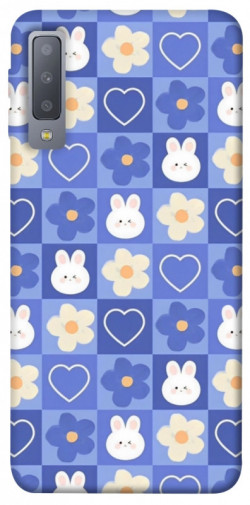Чехол itsPrint Кролики-цветочки для Samsung A750 Galaxy A7 (2018)