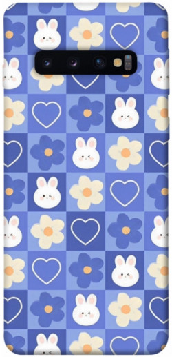 Чехол itsPrint Кролики-цветочки для Samsung Galaxy S10
