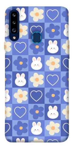 Чехол itsPrint Кролики-цветочки для Samsung Galaxy A20s
