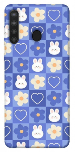 Чехол itsPrint Кролики-цветочки для Samsung Galaxy A21