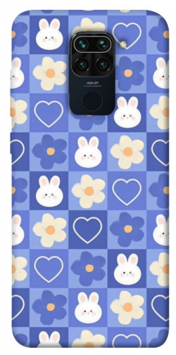 Чехол itsPrint Кролики-цветочки для Xiaomi Redmi Note 9 / Redmi 10X
