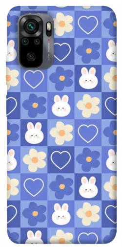 Чехол itsPrint Кролики-цветочки для Xiaomi Redmi Note 10 / Note 10s