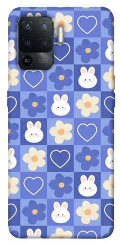 Чехол itsPrint Кролики-цветочки для Oppo Reno 5 Lite