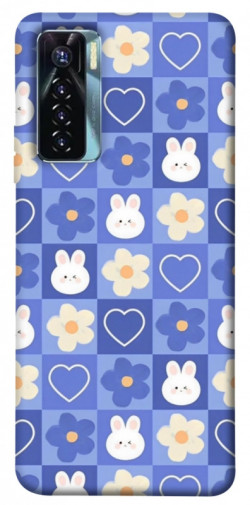 Чехол itsPrint Кролики-цветочки для TECNO Camon 17 Pro