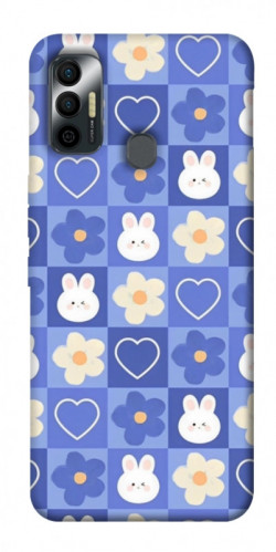 Чехол itsPrint Кролики-цветочки для TECNO Spark 7