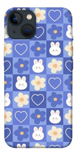 Чехол itsPrint Кролики-цветочки для Apple iPhone 13 (6.1")