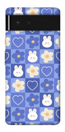 Чехол itsPrint Кролики-цветочки для Google Pixel 6