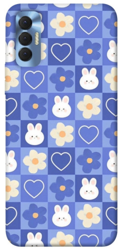 Чехол itsPrint Кролики-цветочки для TECNO Spark 8P