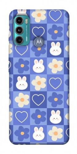 Чехол itsPrint Кролики-цветочки для Motorola Moto G60