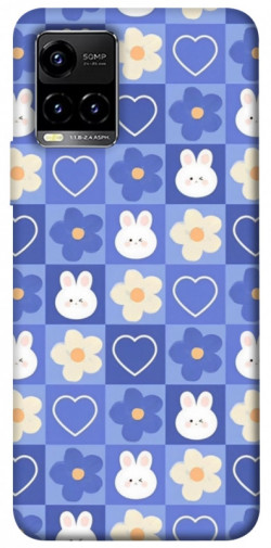 Чохол itsPrint Кролики-квіточки для Vivo Y21 / Y33s
