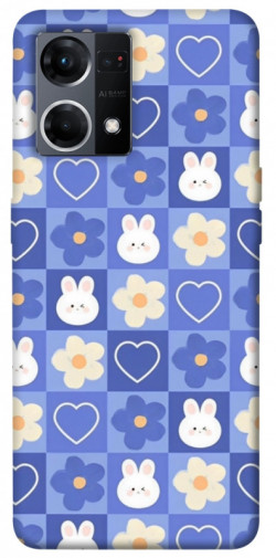 Чехол itsPrint Кролики-цветочки для Oppo Reno 7 4G