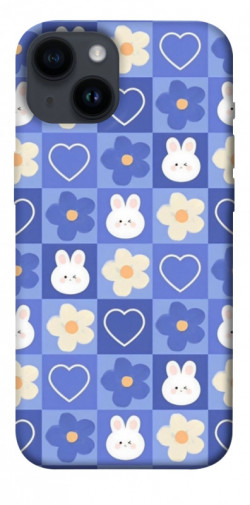 Чехол itsPrint Кролики-цветочки для Apple iPhone 14 (6.1")