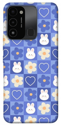 Чохол itsPrint Кролики-квіточки для TECNO Spark 8C