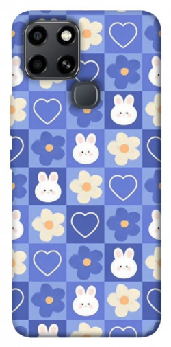 Чехол itsPrint Кролики-цветочки для Infinix Smart 6