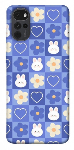 Чехол itsPrint Кролики-цветочки для Motorola Moto G22