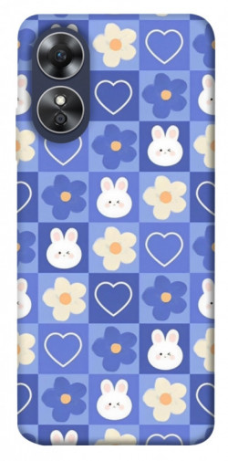 Чехол itsPrint Кролики-цветочки для Oppo A17