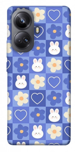 Чехол itsPrint Кролики-цветочки для Realme 10 Pro+