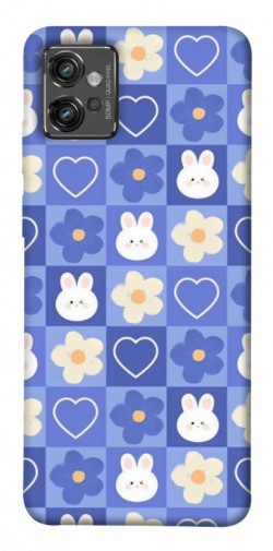 Чехол itsPrint Кролики-цветочки для Motorola Moto G32