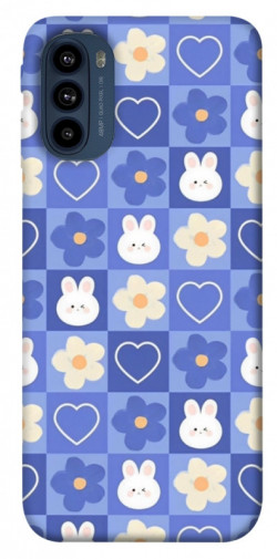 Чехол itsPrint Кролики-цветочки для Motorola Moto G41