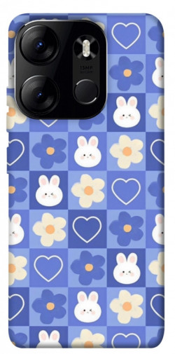 Чехол itsPrint Кролики-цветочки для Tecno Spark Go 2023