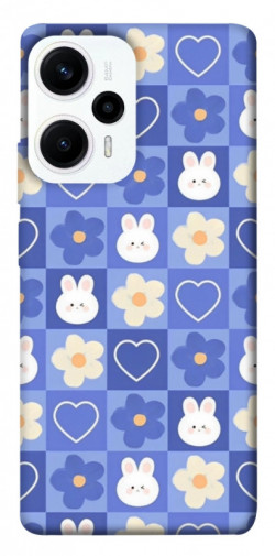 Чехол itsPrint Кролики-цветочки для Xiaomi Poco F5 Pro