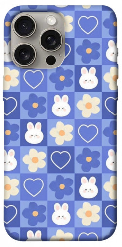 Чехол itsPrint Кролики-цветочки для Apple iPhone 15 Pro Max (6.7")