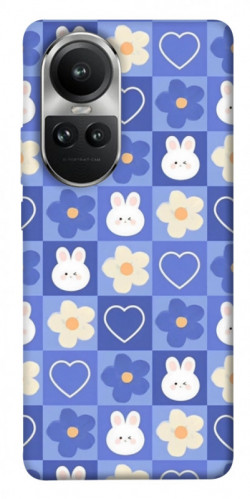Чехол itsPrint Кролики-цветочки для Oppo Reno 10
