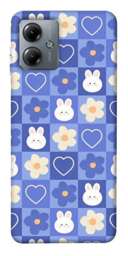 Чехол itsPrint Кролики-цветочки для Motorola Moto G14