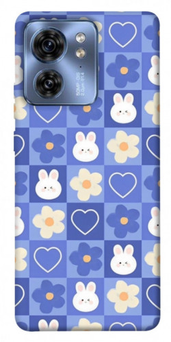 Чехол itsPrint Кролики-цветочки для Motorola Edge 40