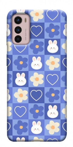 Чехол itsPrint Кролики-цветочки для Motorola Moto G42