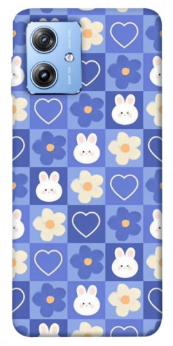 Чехол itsPrint Кролики-цветочки для Motorola Moto G84