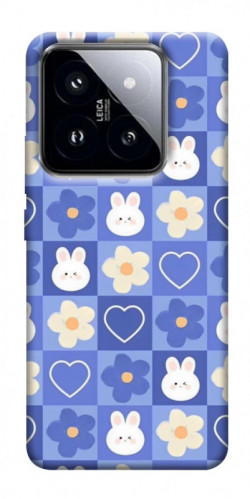 Чехол itsPrint Кролики-цветочки для Xiaomi 14 Pro