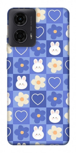 Чехол itsPrint Кролики-цветочки для Motorola Moto G24