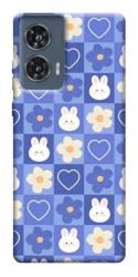 Чехол itsPrint Кролики-цветочки для Motorola Edge 50 Fusion