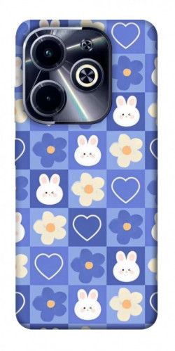 Чехол itsPrint Кролики-цветочки для Infinix Hot 40i