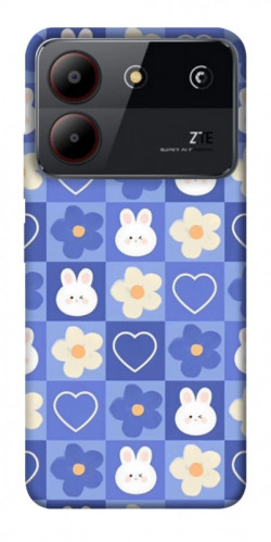 Чехол itsPrint Кролики-цветочки для ZTE Blade A54 4G