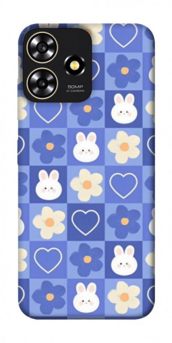 Чехол itsPrint Кролики-цветочки для ZTE Blade A73 4G