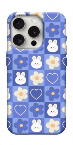 Чехол itsPrint Кролики-цветочки для Apple iPhone 16 Pro (6.3")