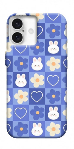 Чехол itsPrint Кролики-цветочки для Apple iPhone 16 Plus (6.7")