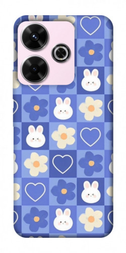 Чехол itsPrint Кролики-цветочки для Xiaomi Redmi 13 4G / Poco M6 4G
