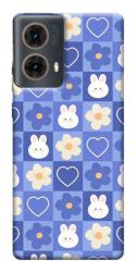Чехол itsPrint Кролики-цветочки для Motorola Moto G85