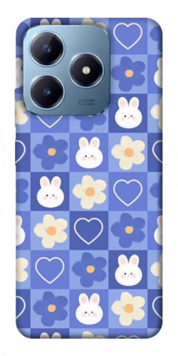 Чехол itsPrint Кролики-цветочки для Realme C63 4G