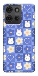 Чехол itsPrint Кролики-цветочки для Motorola Moto G75 5G