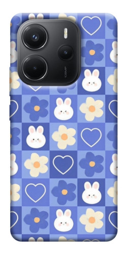 Чехол itsPrint Кролики-цветочки для Xiaomi Redmi Note 14 4G (Int. version)