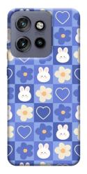 Чехол itsPrint Кролики-цветочки для Motorola Edge 50 Neo