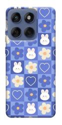 Чехол itsPrint Кролики-цветочки для Motorola Edge 60 Fusion