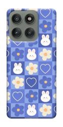 Чехол itsPrint Кролики-цветочки для Motorola Edge 60 Pro
