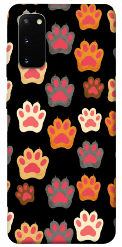 Чехол itsPrint Colorful Paws для Samsung Galaxy S20